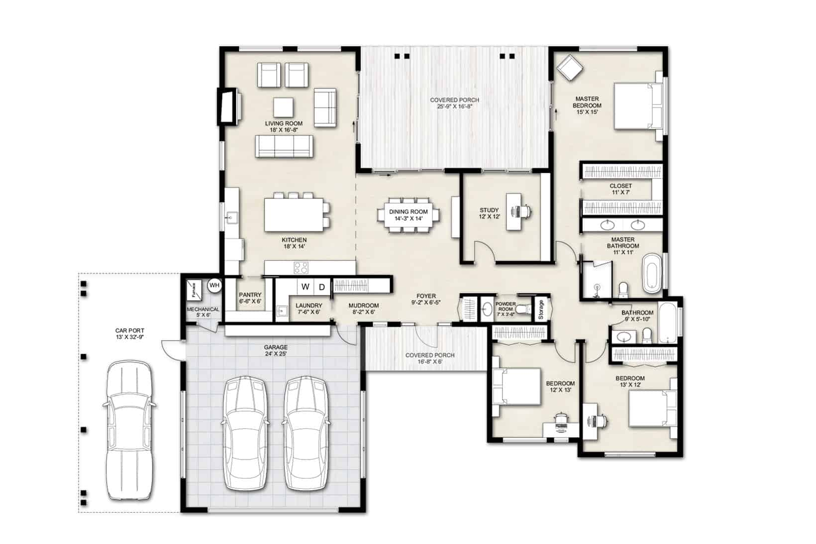 Before - 2D flat floorplan
